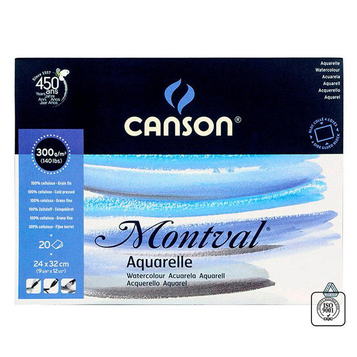 Canson Montval Watercolor Block , 20 Sheets - 300 gsm (140 lb) - www.zawearystocks.com