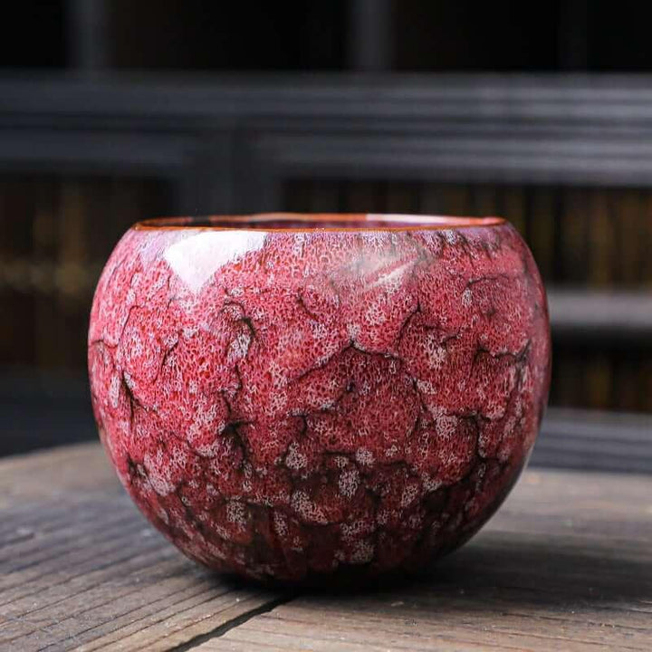 Colorful Cellar Glaze Chinese Tea Cup | Ceramic Dragon Egg Cup - www.zawearystocks.com