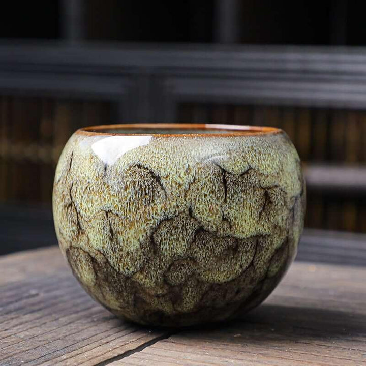 Colorful Cellar Glaze Chinese Tea Cup | Ceramic Dragon Egg Cup - www.zawearystocks.com