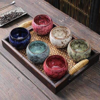 Colorful Cellar Glaze Chinese Tea Cup | Ceramic Dragon Egg Cup - www.zawearystocks.com