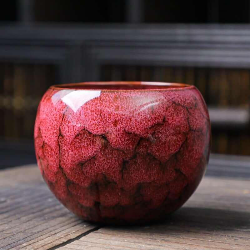 Colorful Cellar Glaze Chinese Tea Cup | Ceramic Dragon Egg Cup - www.zawearystocks.com