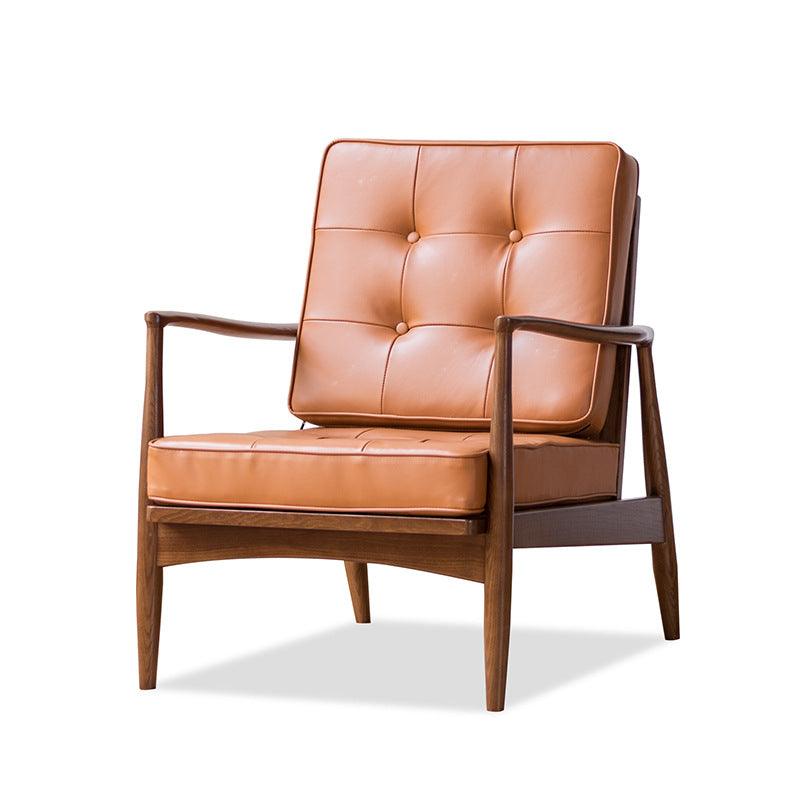 Danmer - Solid Ash Wood & Leather Armchair ｜ Reading Chair - www.zawearystocks.com