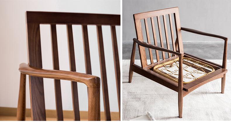 Danmer - Solid Ash Wood & Leather Armchair ｜ Reading Chair - www.zawearystocks.com