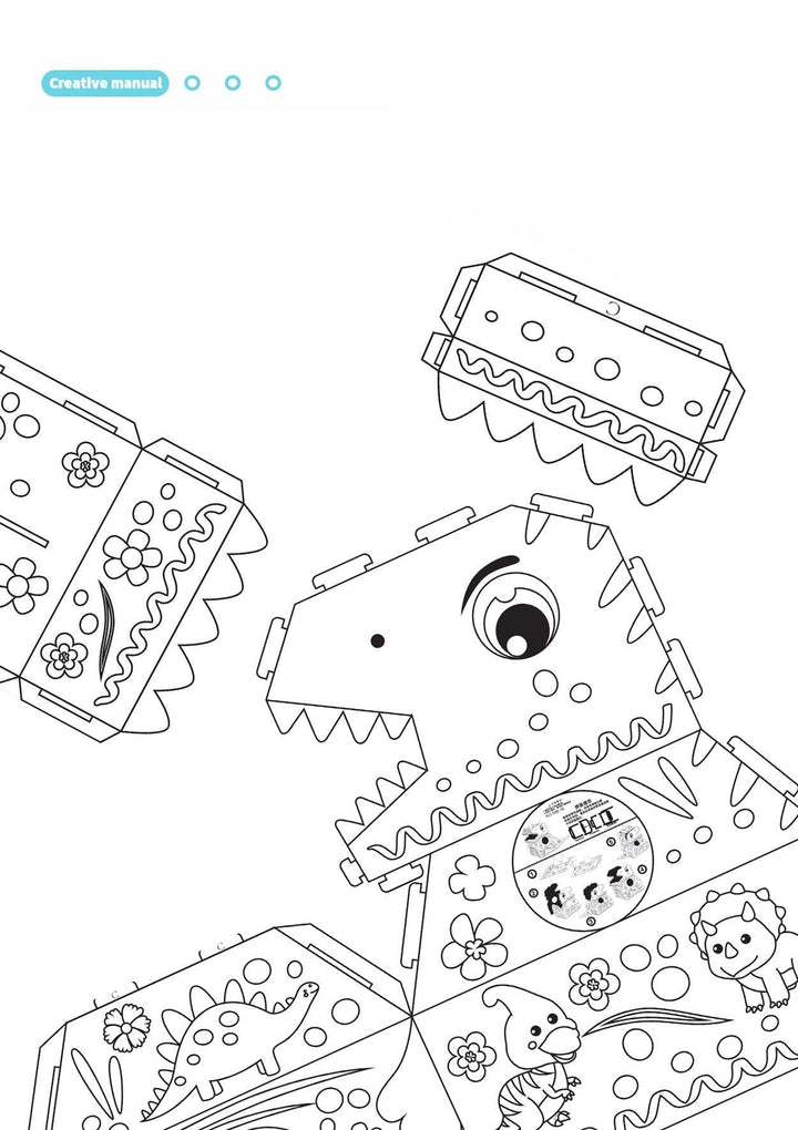 Doodle Paper Dinosaur - www.zawearystocks.com