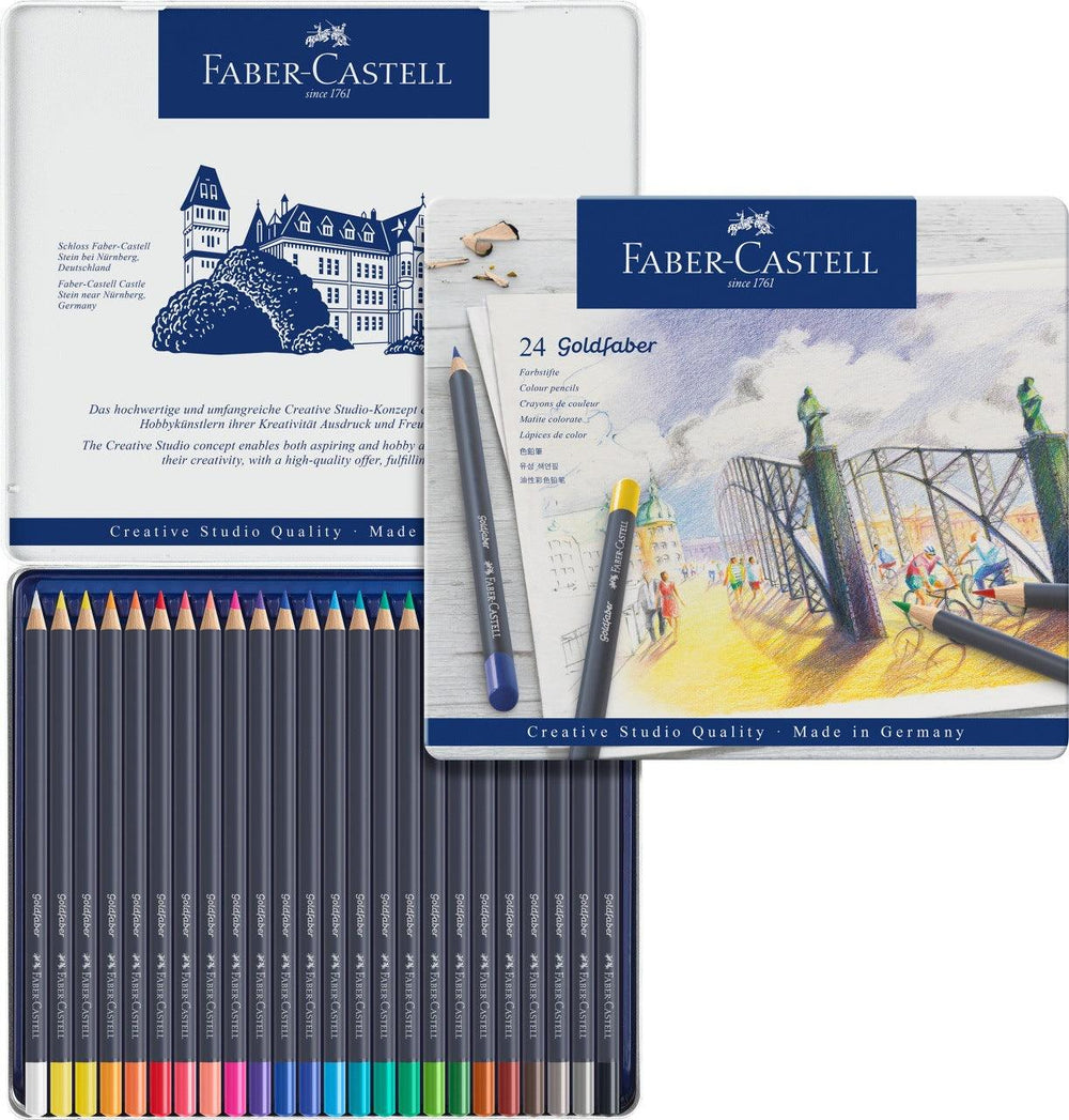 Faber-Castell Color Pencil Goldfaber Metal Tin Sets - www.zawearystocks.com