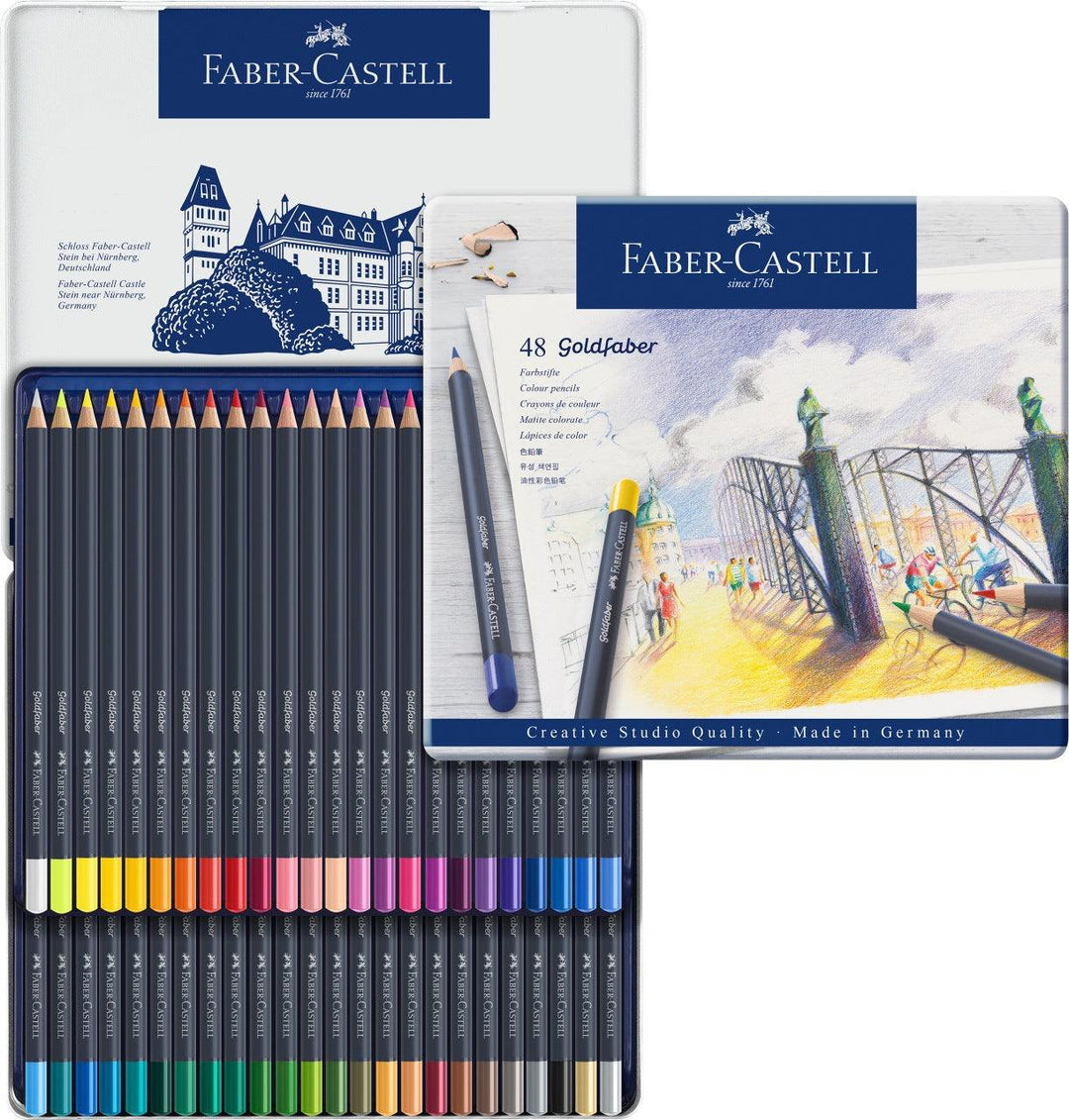 Faber-Castell Color Pencil Goldfaber Metal Tin Sets - www.zawearystocks.com