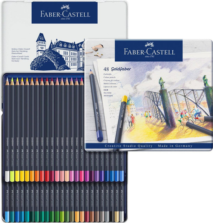 Faber-Castell Color Pencil Goldfaber Metal Tin Sets - www.zawearystocks.com