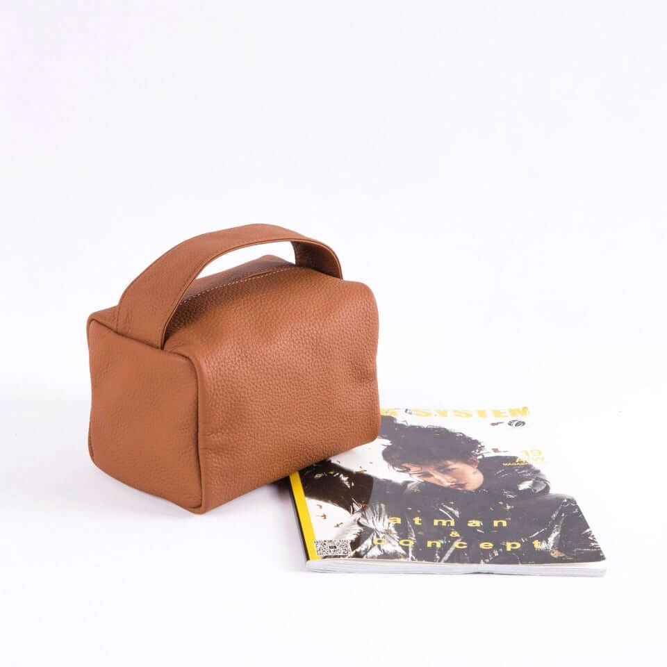 TROW Square 90's Top Handle Bag in Leather