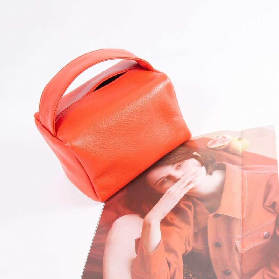 TROW Square 90's Top Handle Bag in Leather