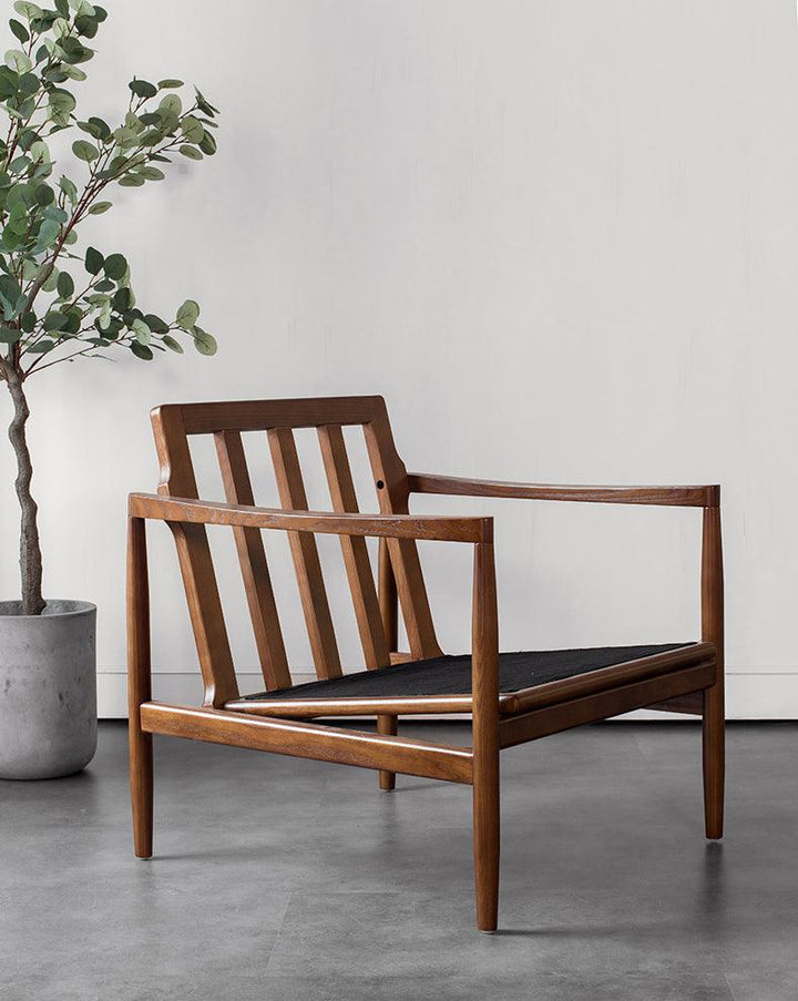 Hiroko - Solid Ash Wood & Leather Armchair ｜ Reading Chair - www.zawearystocks.com