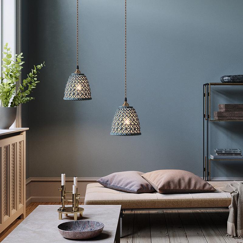 YUKO｜Japanese Style Ceramic Hollow Pendant Light