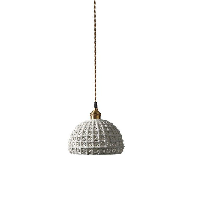 YUKO｜Japanese Style Ceramic Hollow Pendant Light