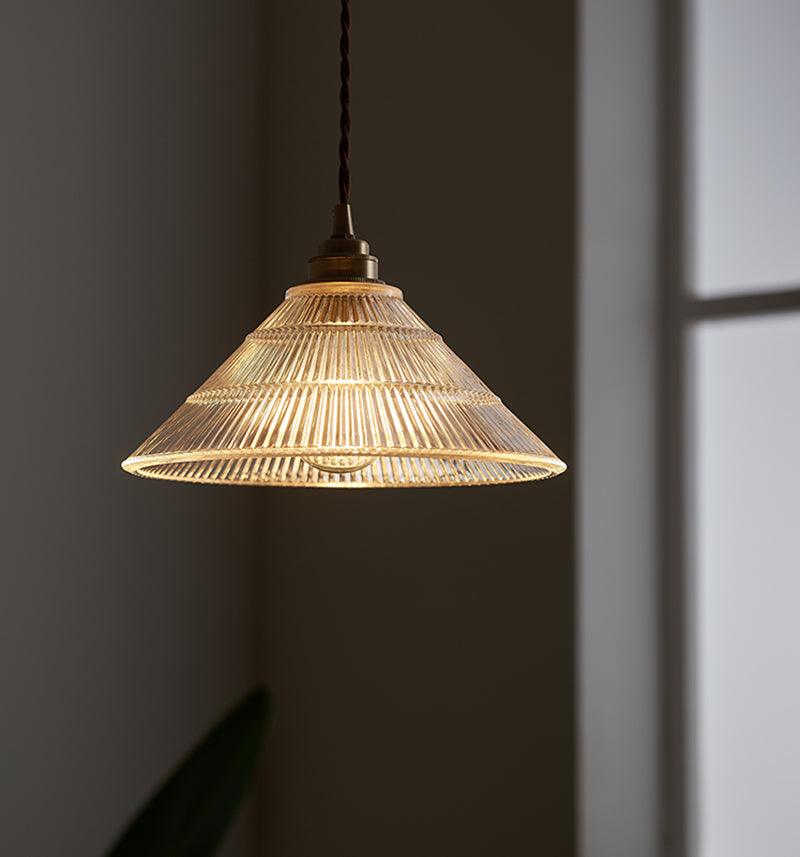 Japanese Style Classic Brass Glass Small Pendant Lamp - www.zawearystocks.com