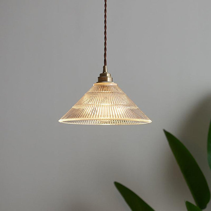 Japanese Style Classic Brass Glass Small Pendant Lamp - www.zawearystocks.com