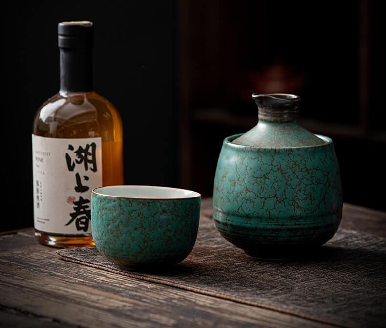 Japanese Style Warm Sake Ware Ceramic Sake Set - 3 pcs - www.zawearystocks.com