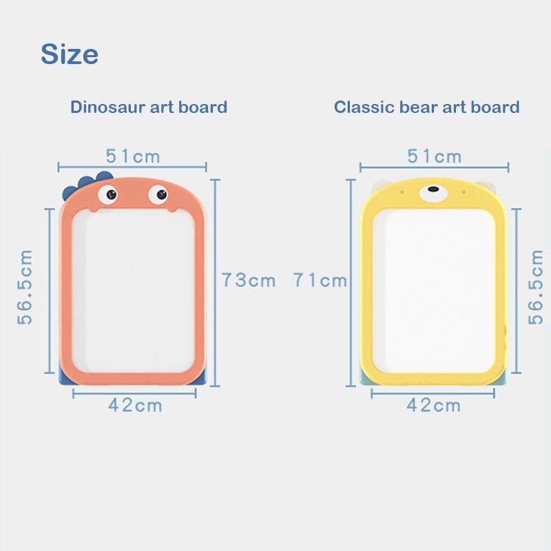 Kids Magnetic Erasable Art Board + 1 Chair - Classic Bear Set - www.zawearystocks.com