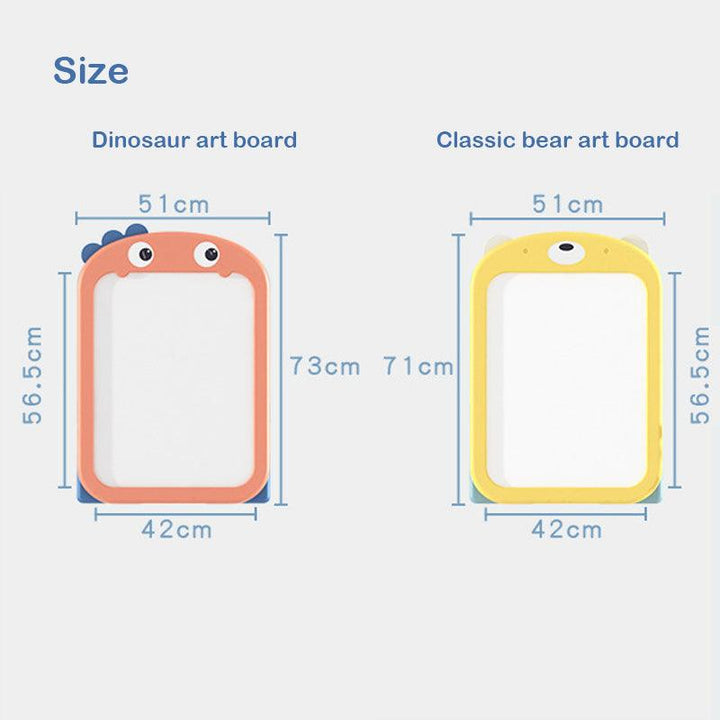 Kids Magnetic Erasable Art Board + 1 Chair - Classic Bear Set - www.zawearystocks.com