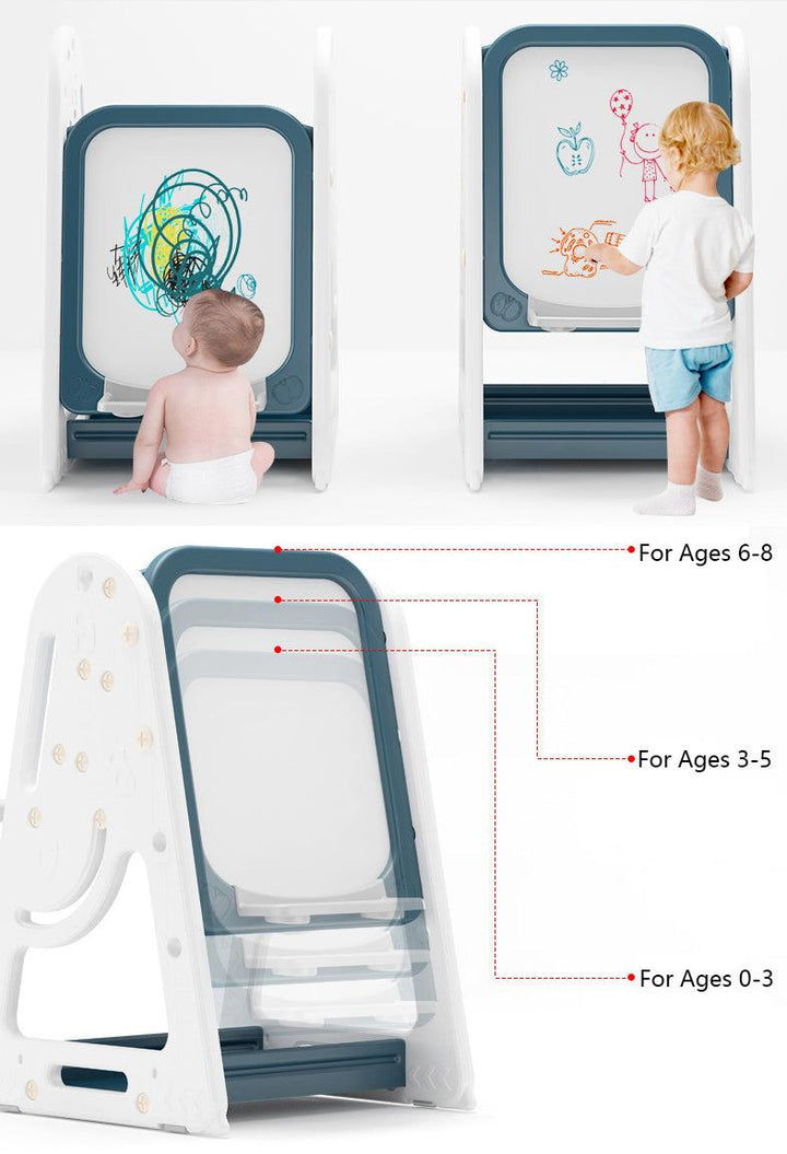 Kids Multi-use Magnetic Erasable Artboard and Storage Table + 1 Chair - www.zawearystocks.com