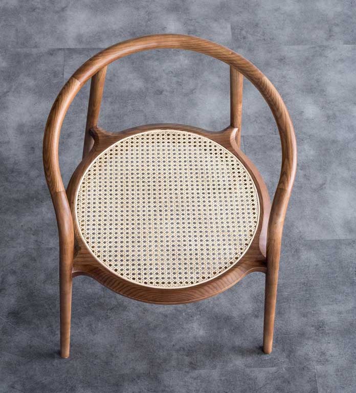 Kongzi- Solid Ash Wood & Woven Rattan Armchair ｜ Reading Chair - www.zawearystocks.com