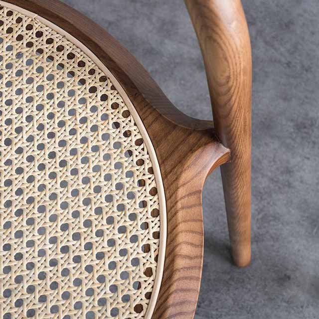 Kongzi- Solid Ash Wood & Woven Rattan Armchair ｜ Reading Chair - www.zawearystocks.com