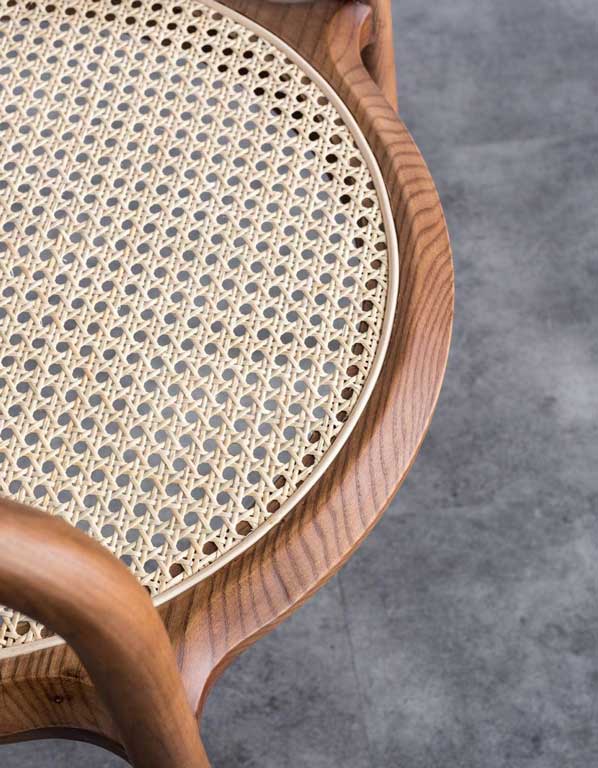 Kongzi- Solid Ash Wood & Woven Rattan Armchair ｜ Reading Chair - www.zawearystocks.com