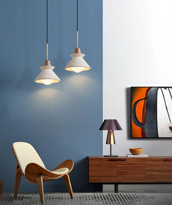 Lightweight Cement Teacup Shade Pendant Lamp - Moku Park