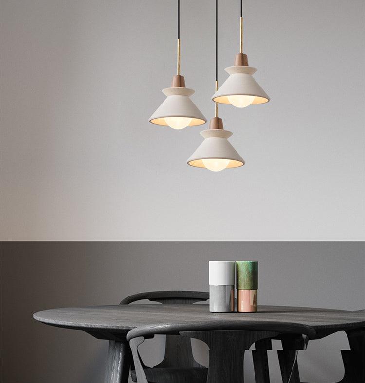 Lightweight Cement Teacup Shade Pendant Lamp - Moku Park