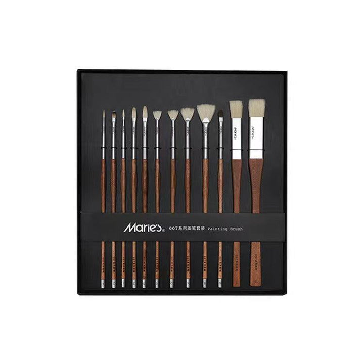 Marie's Bristle Hair Rosewood brush-007series 12pcs set - Moku Park