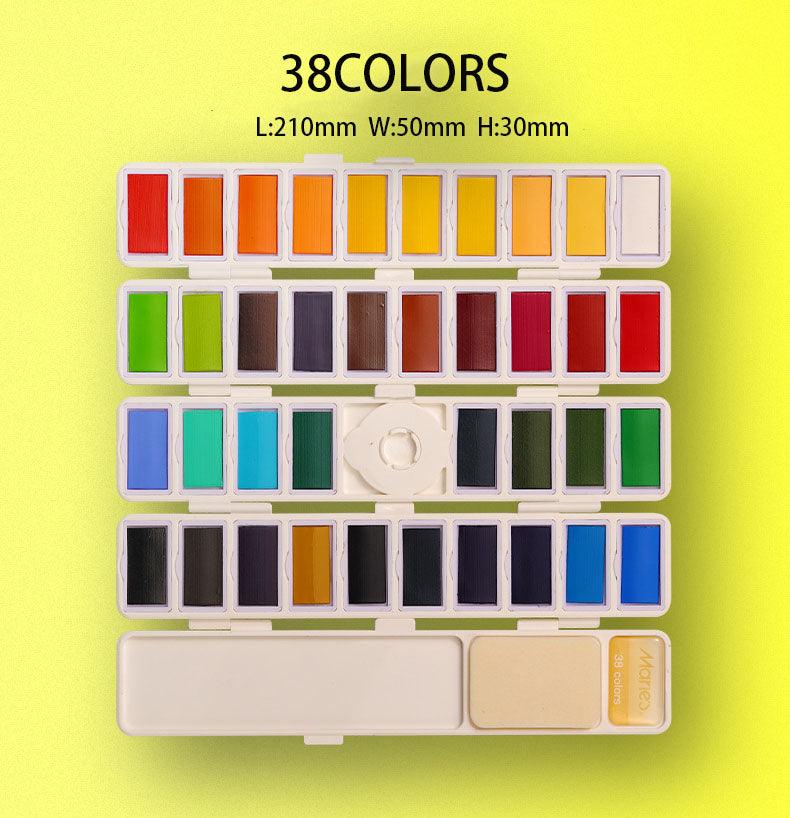 Maries Watercolor: 58 Colors Solid Watercolor(Portable) - Moku Park