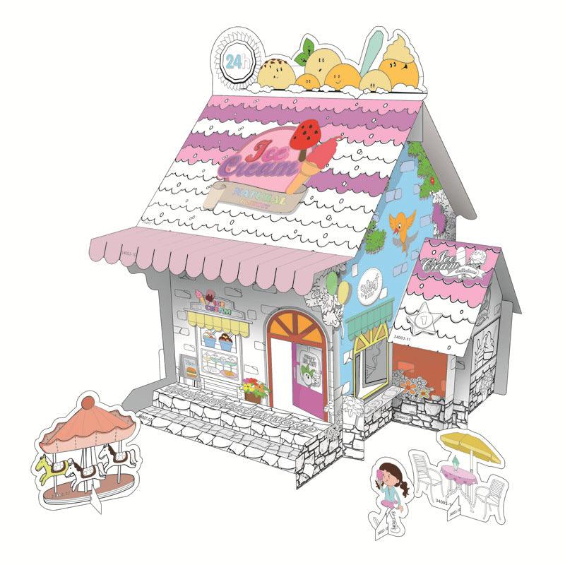 Mini DIY Doodle Cardboard World-Ice Cream Shop - Moku Park