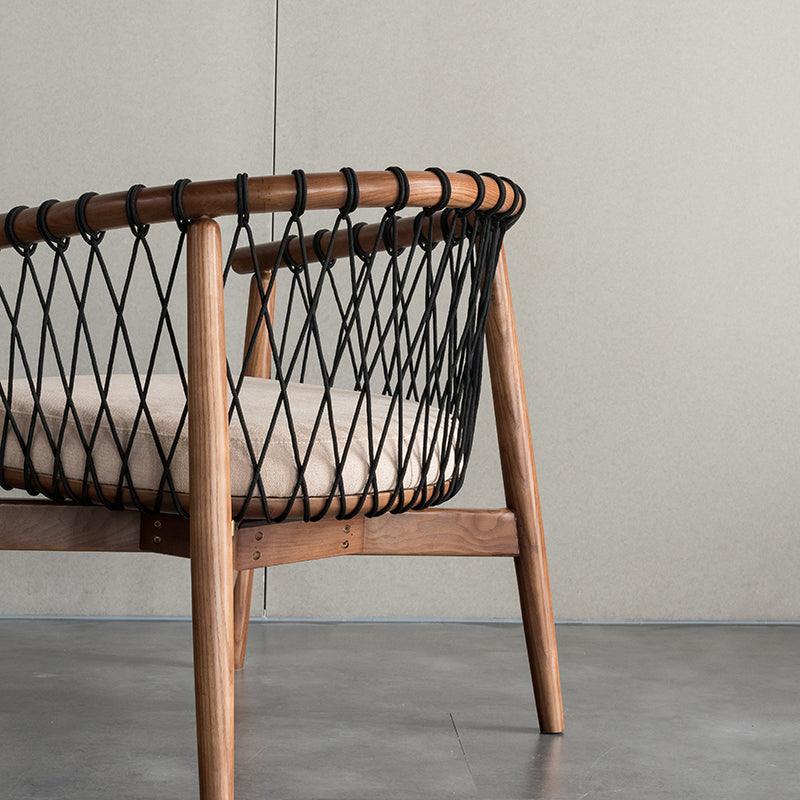 Rikuto - Solid Ash Wood & Cotton Armchair ｜ Reading Chair - Moku Park