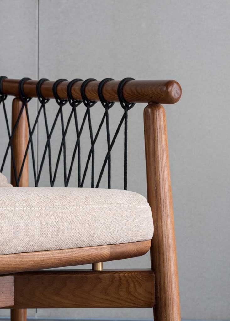 Rikuto - Solid Ash Wood & Cotton Armchair ｜ Reading Chair - www.zawearystocks.com