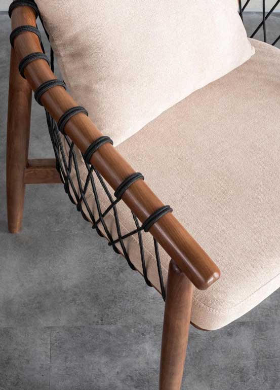 Rikuto - Solid Ash Wood & Cotton Armchair ｜ Reading Chair - www.zawearystocks.com