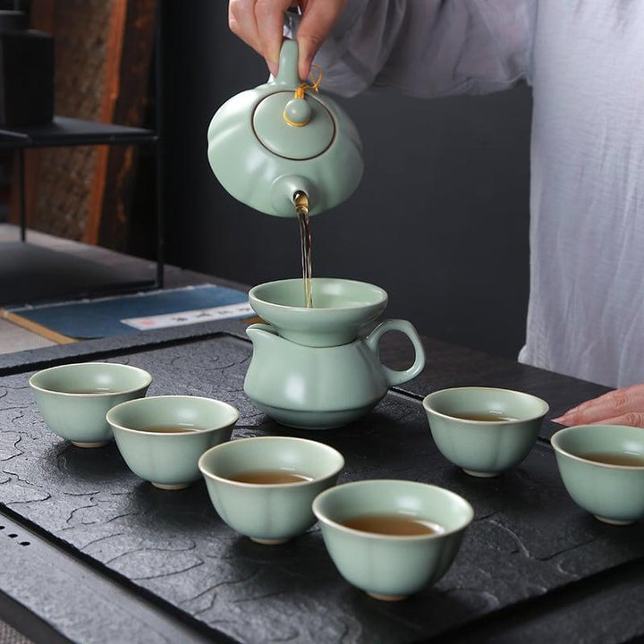 RU Cellar Ceramic Tea Set - 10 pcs - www.zawearystocks.com