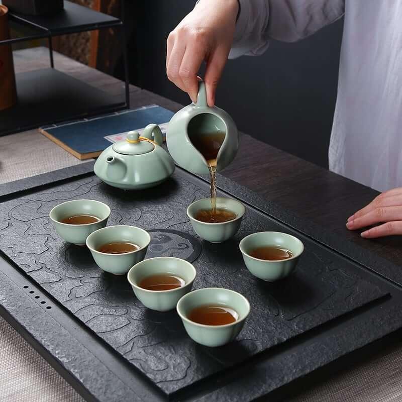 RU Cellar Ceramic Tea Set - 10 pcs - www.zawearystocks.com