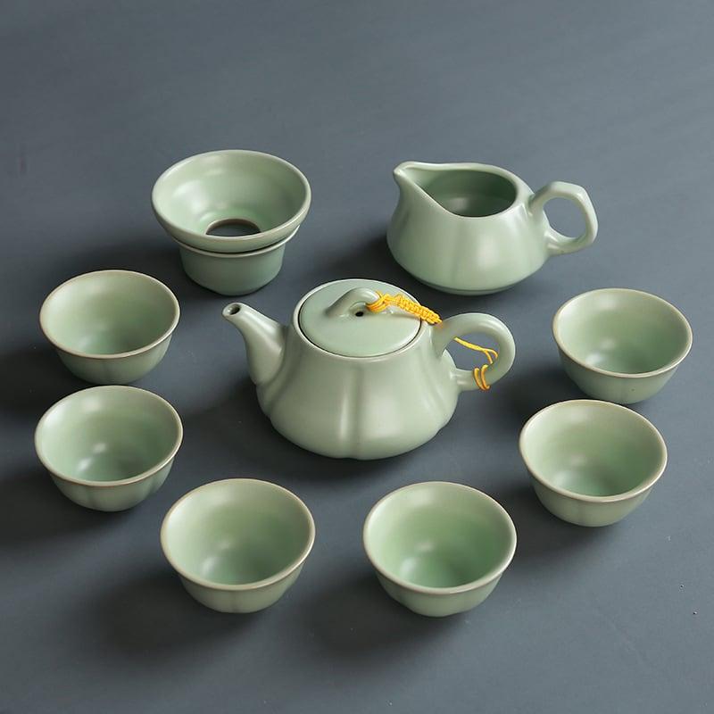 RU Cellar Ceramic Tea Set - 10 pcs - www.zawearystocks.com