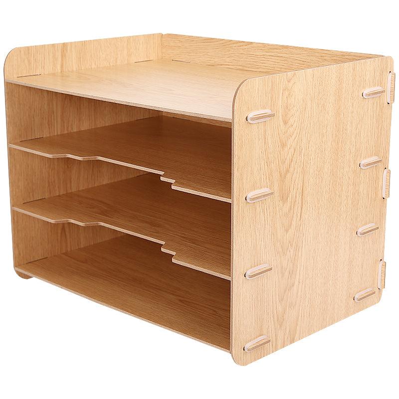 Wood Color Four Levels File Holder - Moku Park