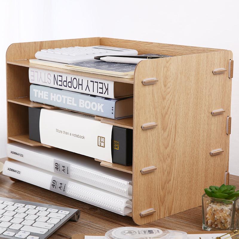 Wood Color Four Levels File Holder - Moku Park