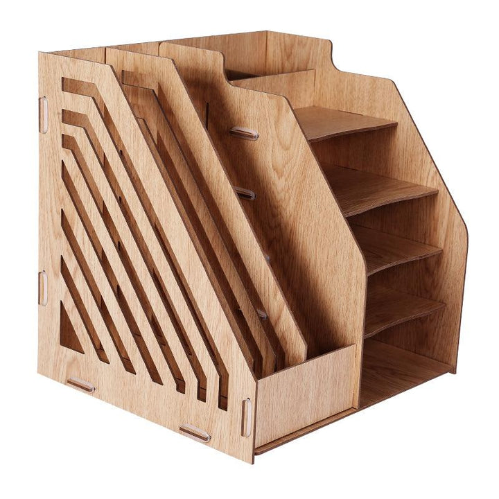 Wooden File Holder - Four Levels plus Two Columns - Moku Park