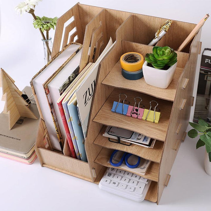 Wooden File Holder - Four Levels plus Two Columns - Moku Park